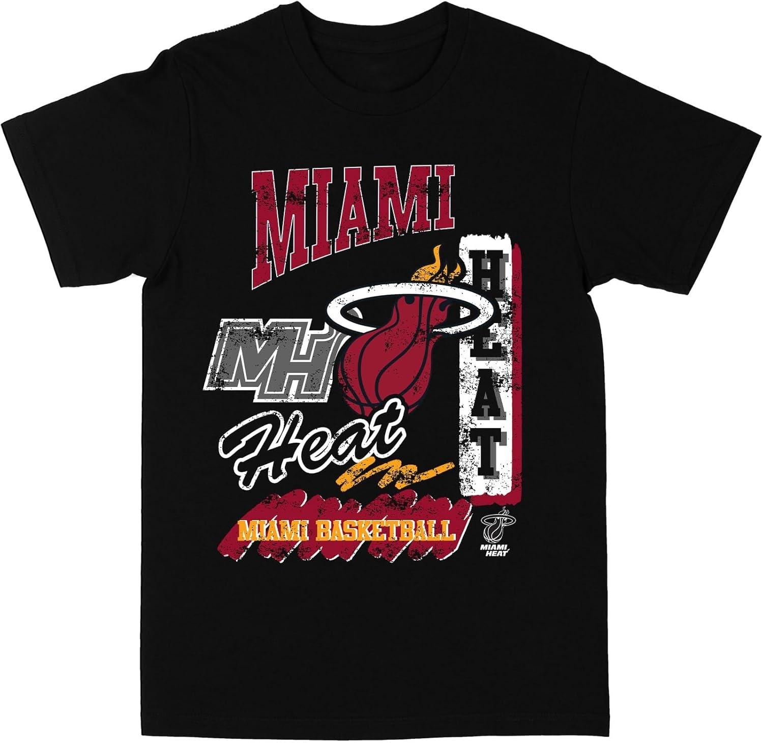 Футболка Philcos Miami Heat NBA Черная Премиум Хлопок Официальная Фанская Одежда S