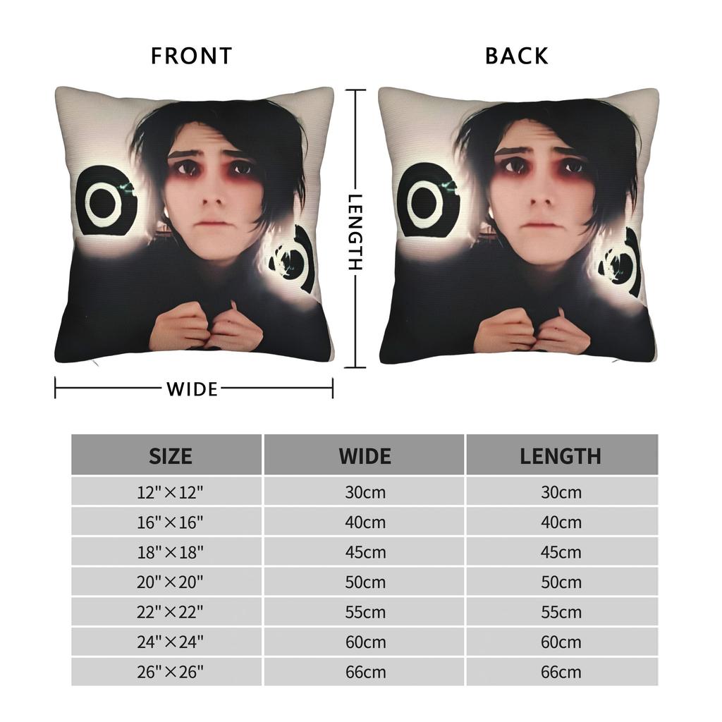 My Chemical Romance Band Pillow Cover Retro Trendy Pillow Case For Sofa Home Decoration Square Pillowcases Birthday Present