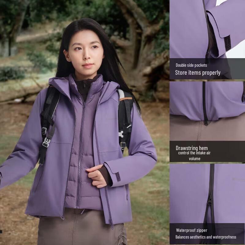 BOSIDENG B250331362 3-in-1 Waterproof Windproof Goose Down Jacket