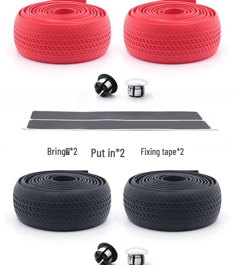 Comfort Grip Non-Slip Road Bike Handlebar Tape with Silicone Straps - Wear-Resistant Protection for Off-Road Drop Bars
