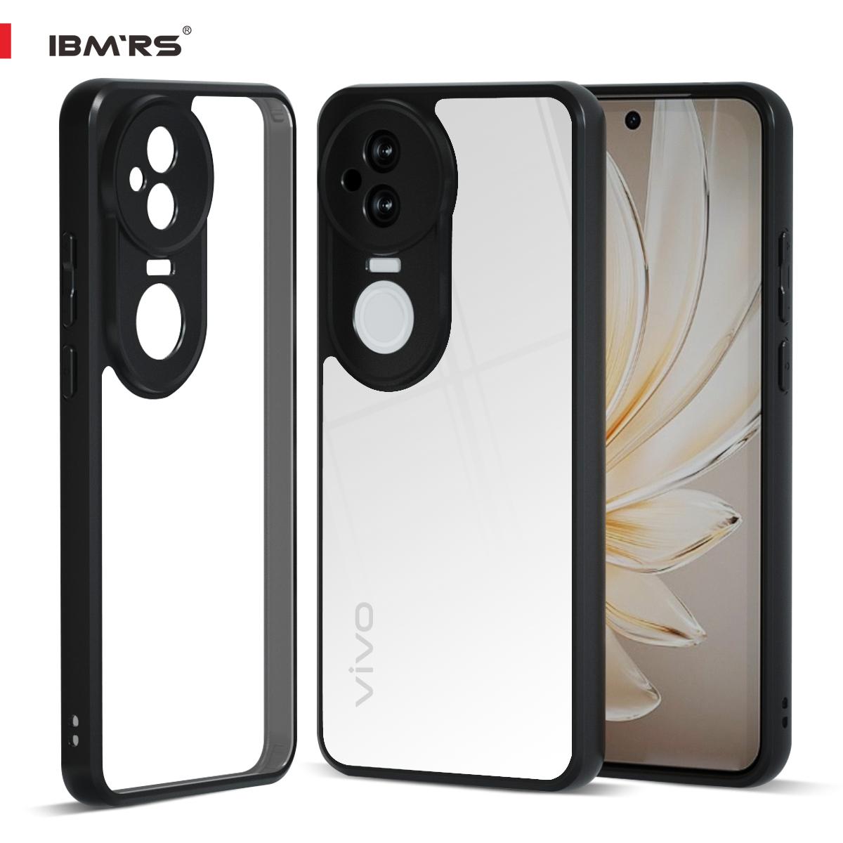 

(В комплекте ремешок на запястье)Чехол IBMRS для vivo S20 5G, аксессуары с полной защитой объектива камеры, прочный ударопрочный практичный чехол для мобильного телефона, черный камуфляж transparent прозрачный