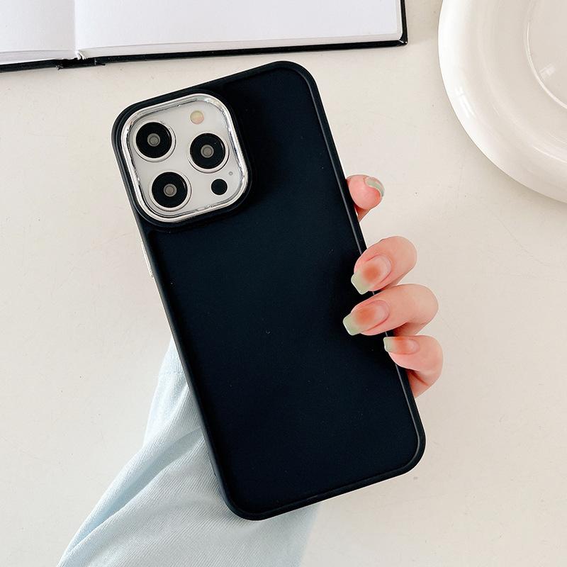 Applicable to Apple 17 mobile phone case, new electroplated photo frame 16pro personalized 15pro simple 11 anti-drop soft mobile phone case