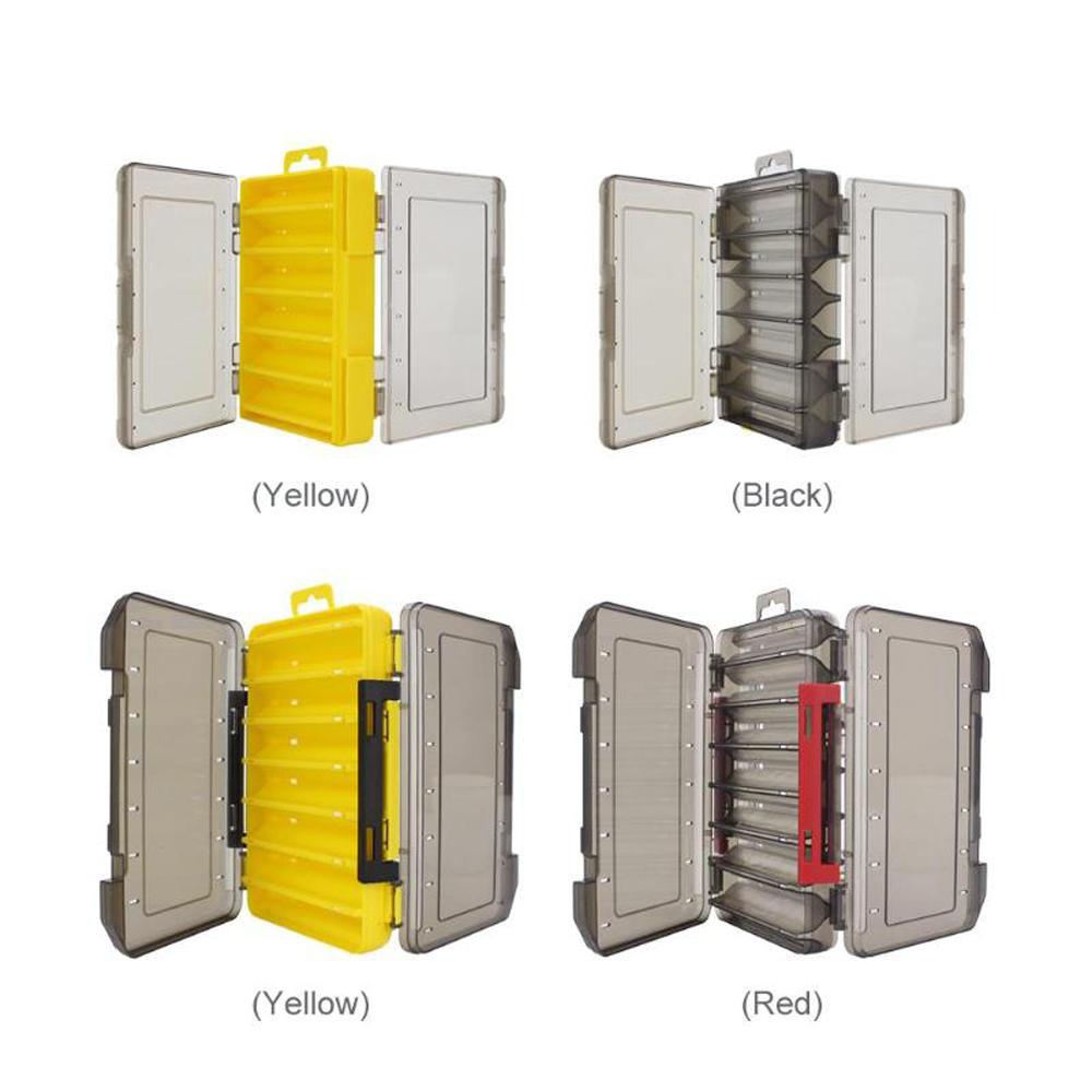 Baits Container Hook Case Lure Storage Box Fishing Tackle Box 12 14 Compartments Double Sided