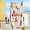 Masha Bear Personalized Name Beach Towel Soft Durable Quick-Dry Suitable for Swimming Gym Camping Yoga Vacation