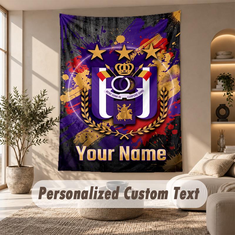 Tapestry Custom Name Text, Wall Hanging Tapestry Home Room DecorAnderlecht FC