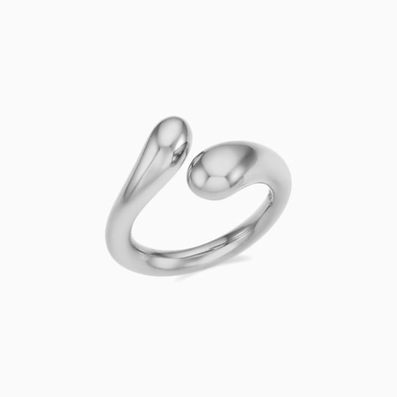 

YENA BY YENA Silver Valley Note Ring r063 Silver