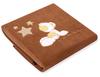 Fleece blanket for babies - Carlo - Teddy bear with stars, brown