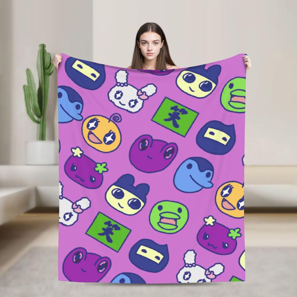 Tamagotchis Flannel Blankets  Funny Throw Blanket for  Sofa Bedding Lounge 200x150cm Quilt