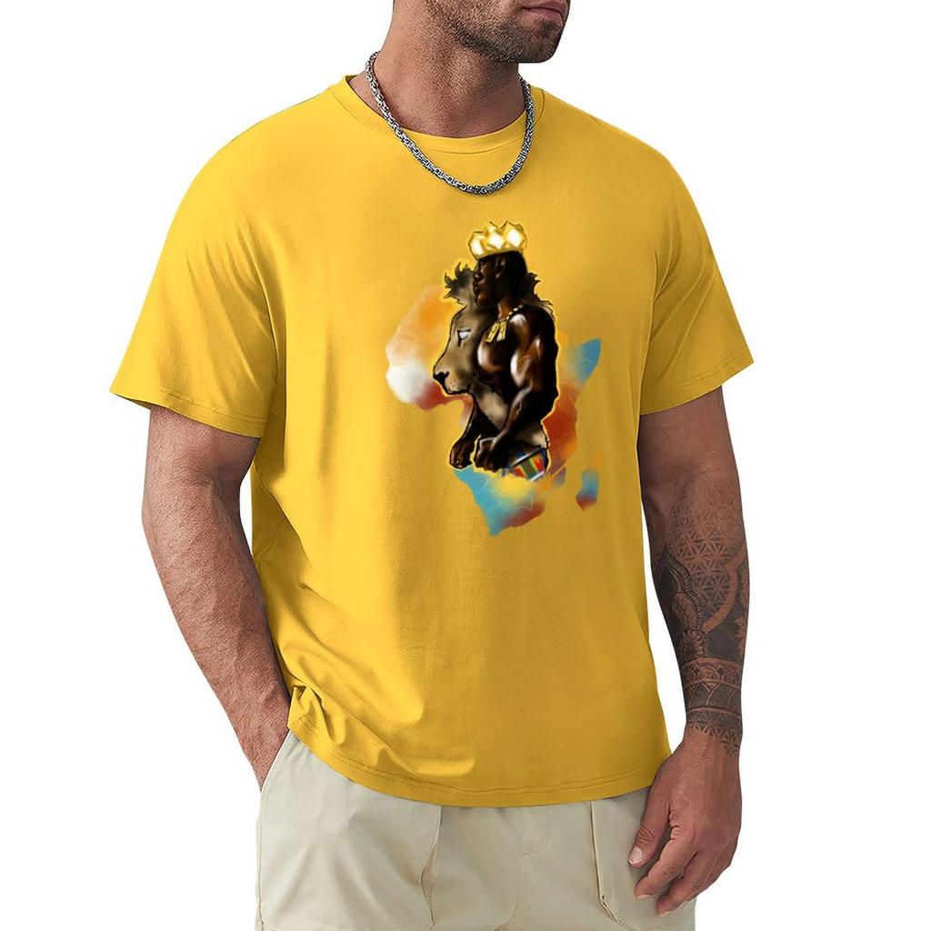 The African King T-Shirt Anime Summer Top Mens Graphic T-Shirts Big And Tall
