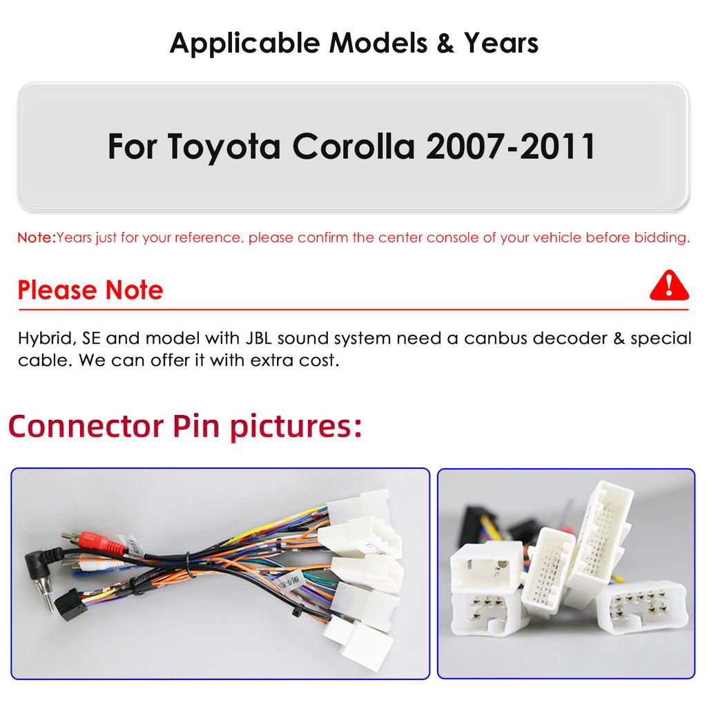 Ossuret 8G 128G 2 Din Android Auto Car Radio Multimedia Player For Toyota Corolla E140/150 2007 - 2011 Navigation GPS Head Unit Intelligent Carplay