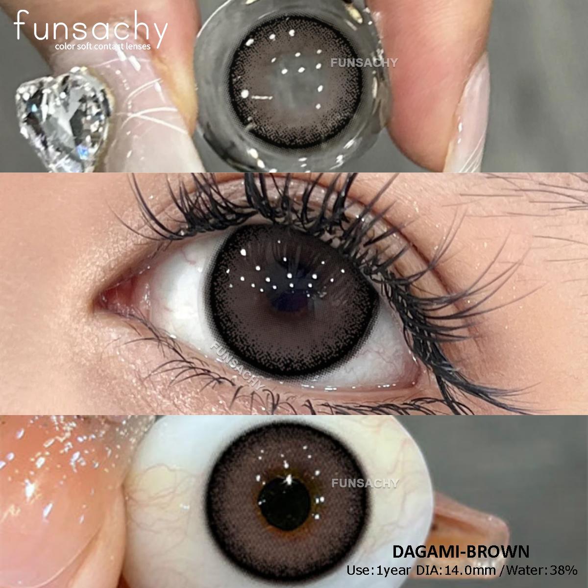 

FUNSACHY 1 пара натуральных коричневых контактных линз для глаз Косметические косметические серые линзы для зрачков Разноцветные контактные линзы Цветные линзы