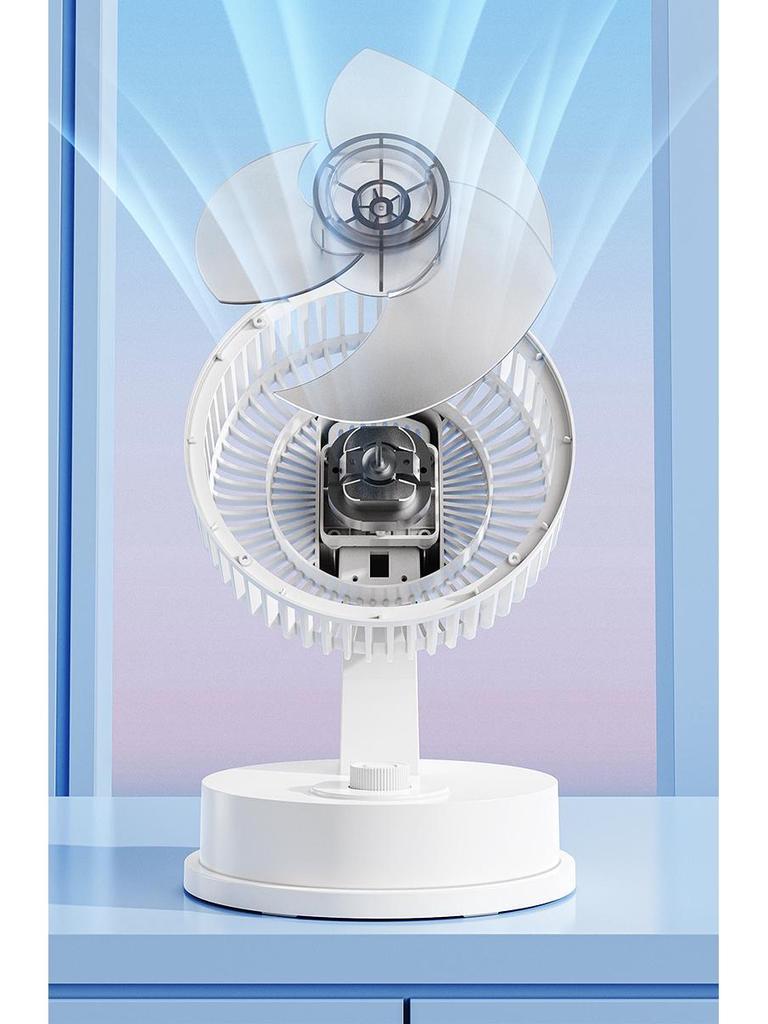 Silent Desktop Electric Fan: Compact Wind Turbine for Home & Office Air Circulation