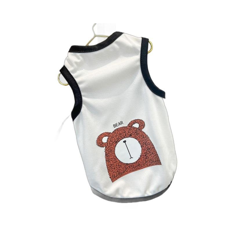 Puppy Dog Cat Clothes Summer Thin Cat Than Bear French Fight Small Medium Dog Pet Summer Dog Vest Nordic Style