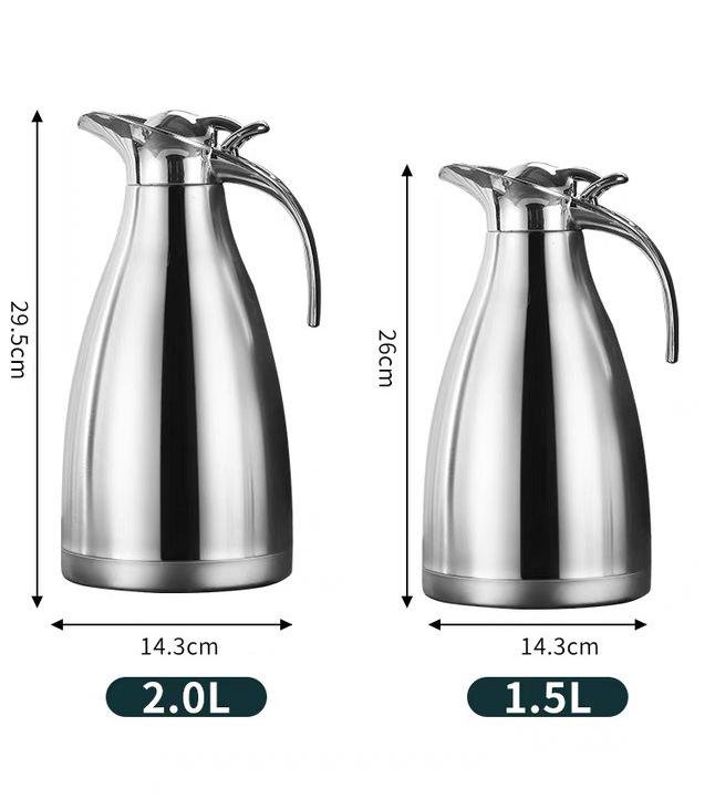 304 Stainless Steel Insulated Kettle, Large Capacity, European Style Hot Water Kettle