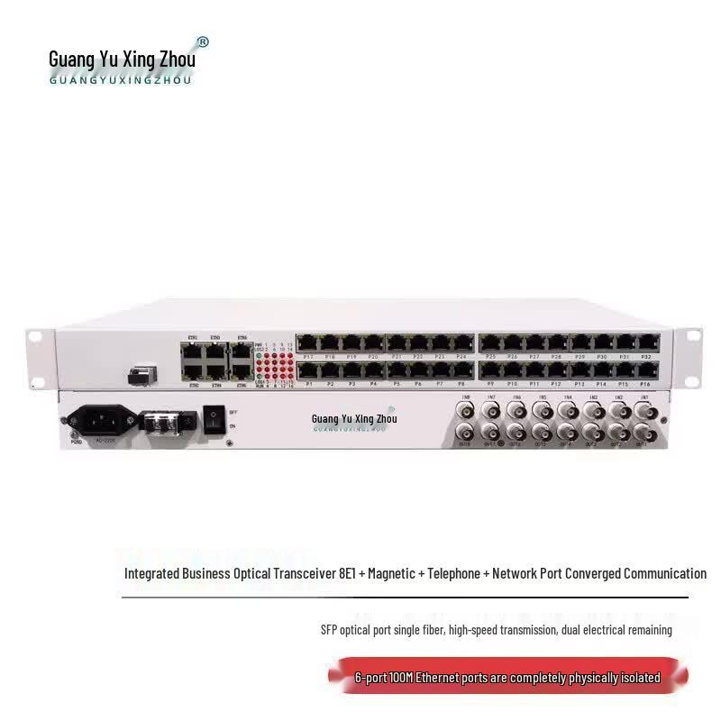 GY-8E16FE4P Integrated Multi-Service Fiber Optic Transceiver