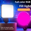 RGB Clip-On Selfie Ring Light with 3 Color Temperatures, Portable Makeup Lighting for Live Streaming, Photography, Video Calls
