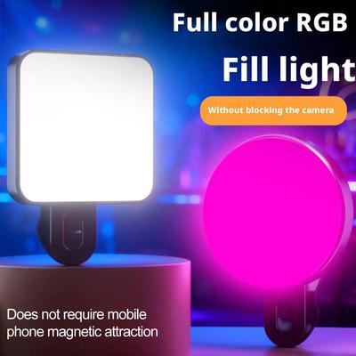 RGB Clip-On Selfie Ring Light with 3 Color Temperatures, Portable Makeup Lighting for Live Streaming, Photography, Video Calls