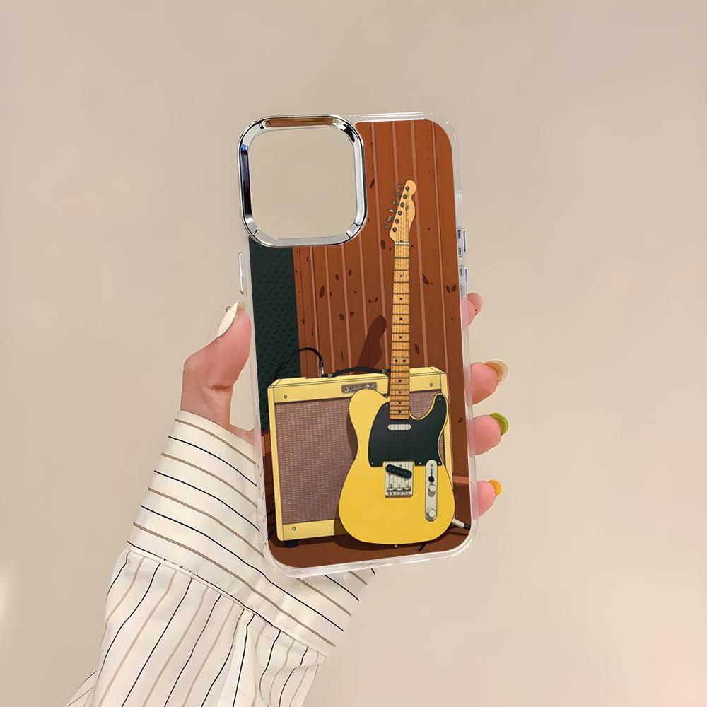 O-Orange Guitar Amp Phone Case For IPhone 17 Air 16 15 14 13 12 11 Pro Pro Max Plus Transparent Soft Cover