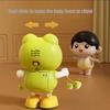 Musical Dancing Frog Toy With Flashing Lights, Electric Tummy Time & Sensory Toy For Babies Unique Baby Shower Gift For Children