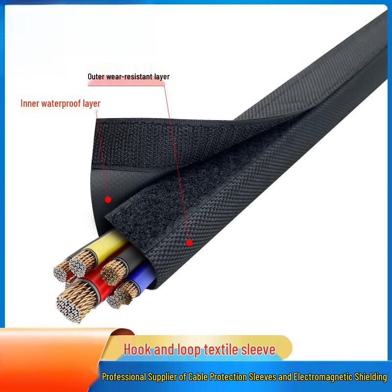 Riqjiejie JPCM Velcro Textile Wire Protection Sleeve