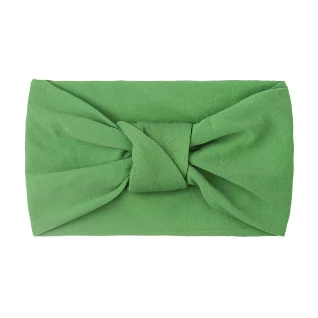 Unisex dětská čelenka s uzlem/Nylonový turban 13-24 měsíců Elastická omyvatelná ekologická pomůcka pro kojence a batolata
