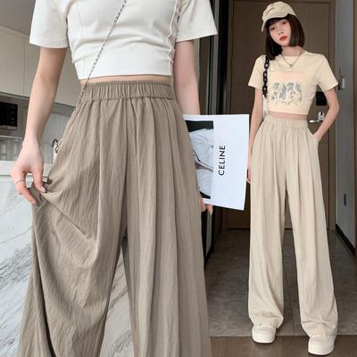 Pantaloni largi din mătase de gheață, de vară, cu talie înaltă, dapdown, ocazional, în stil japonez, în stil leneș, pantaloni Yamamoto, din bumbac, din in, pantaloni casual