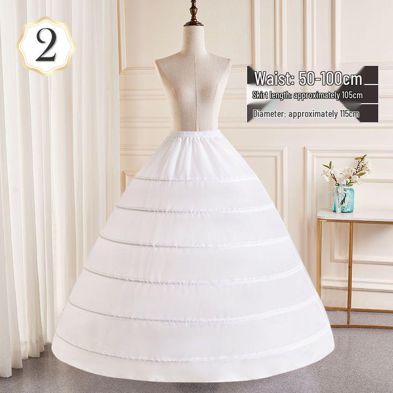 Verstelbare Puffy Bruids Petticoat Onderrok met Visgraat Middenlengte voor Bruiloft of Lolita Jurken.