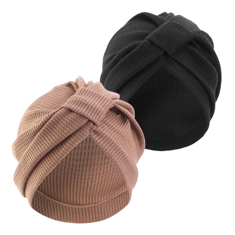 

2PCS/LOT Women s headscarf hat breathable cotton thick waffle square headscarf hat Indian hat ethnic headscarf One Size