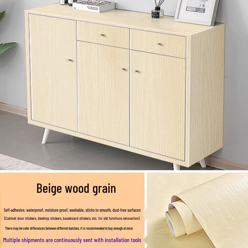 Verdickte selbstklebende Tapete mit Holzmaserung: Wasserfest, Ölfest Schreibtisch- und Möbelrenovierung.