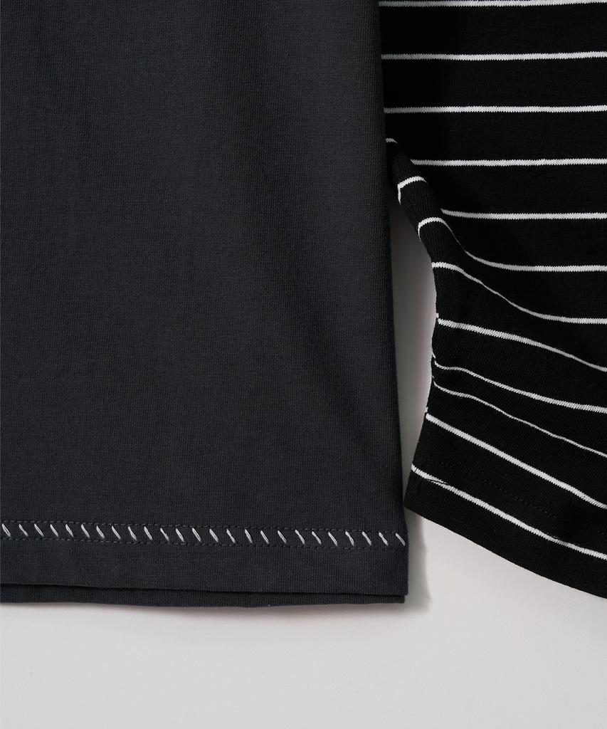 Gameoncheupaeb Stripe Layered Longsleeve (Charcoal)