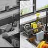 Stainless Steel Auto Drain Tray Partition Drain Rack Self-draining Sink Shelf  Kitchen