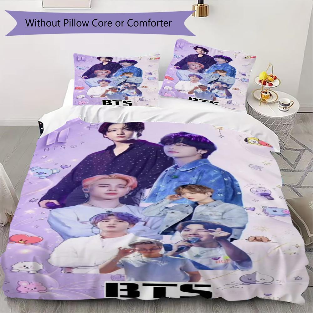 Bts Black Bedding Without Core 1 Duvet Cover 2 Pillowcase Without Core Duvet Cover And Pillowcase Bedding Set Christmas Birthday Gift