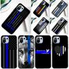 Police Thin Blue Line American Flag Cover For Xiaomi 14 13 Ultra 11T 12T 13T 14T Pro POCO X7 Pro X3 X5 F3 F5 F6 M6 X6 Pro Case