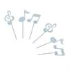 Music Cake Toppers 8th Note Recyclable Party Decoration Item for Cupcake