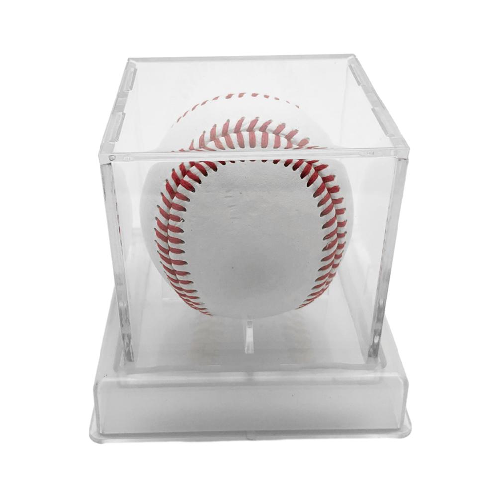 Acrylic Baseball Display Case with Bracket Storage Box Holder Baseball Memorabilia Showcase for Golf Tennis Billiard