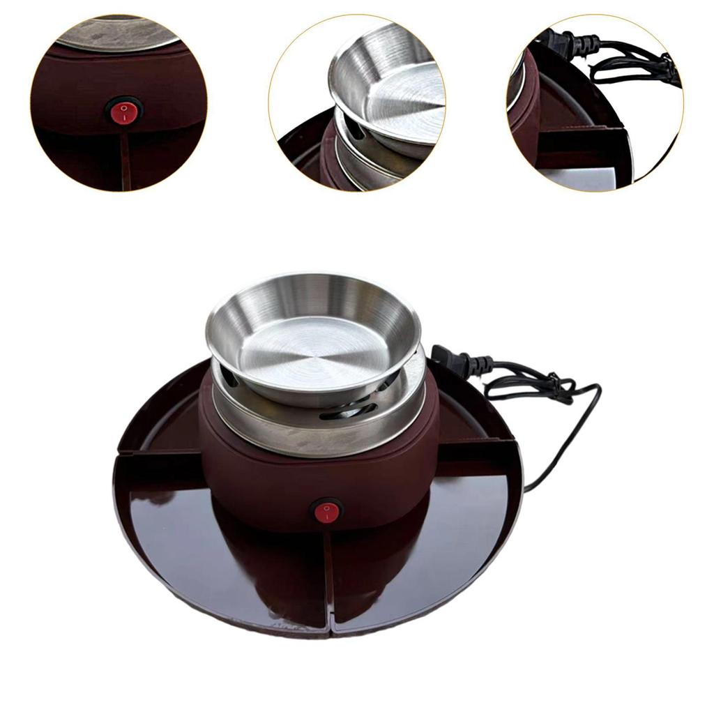 Smores Kit 2 in 1 Chocolate Melting Pot Movie Night Supplies Flameless Roaster for Holiday Birthday Family Indoor Wedding