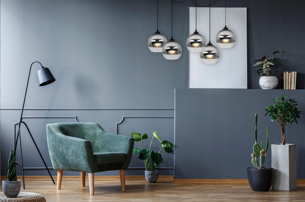 ELEGANT CHROME LED SPIDER HANGING LAMP
