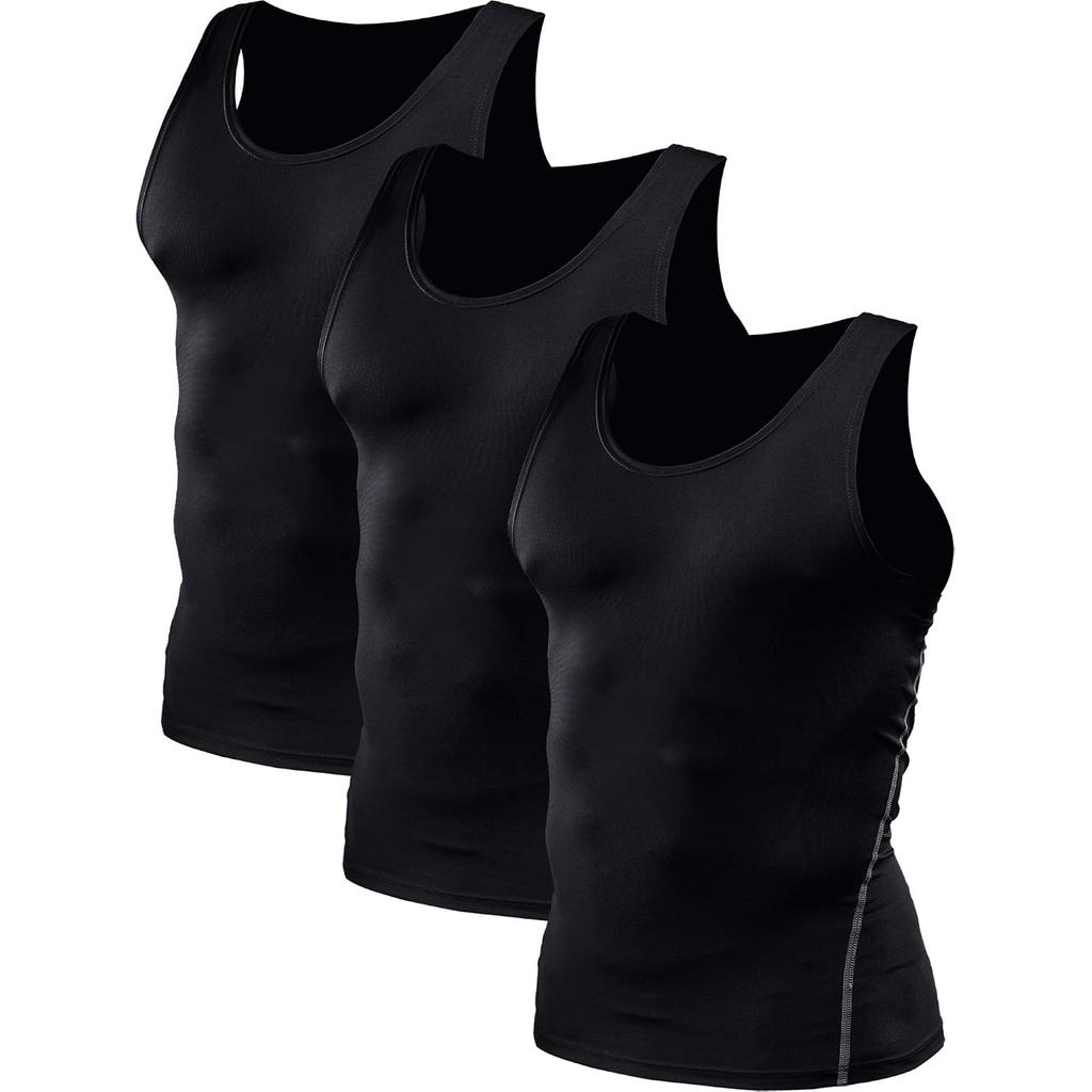 Men's 1 Pack Athletic Compression Under Base Layer Sport Tank Top
