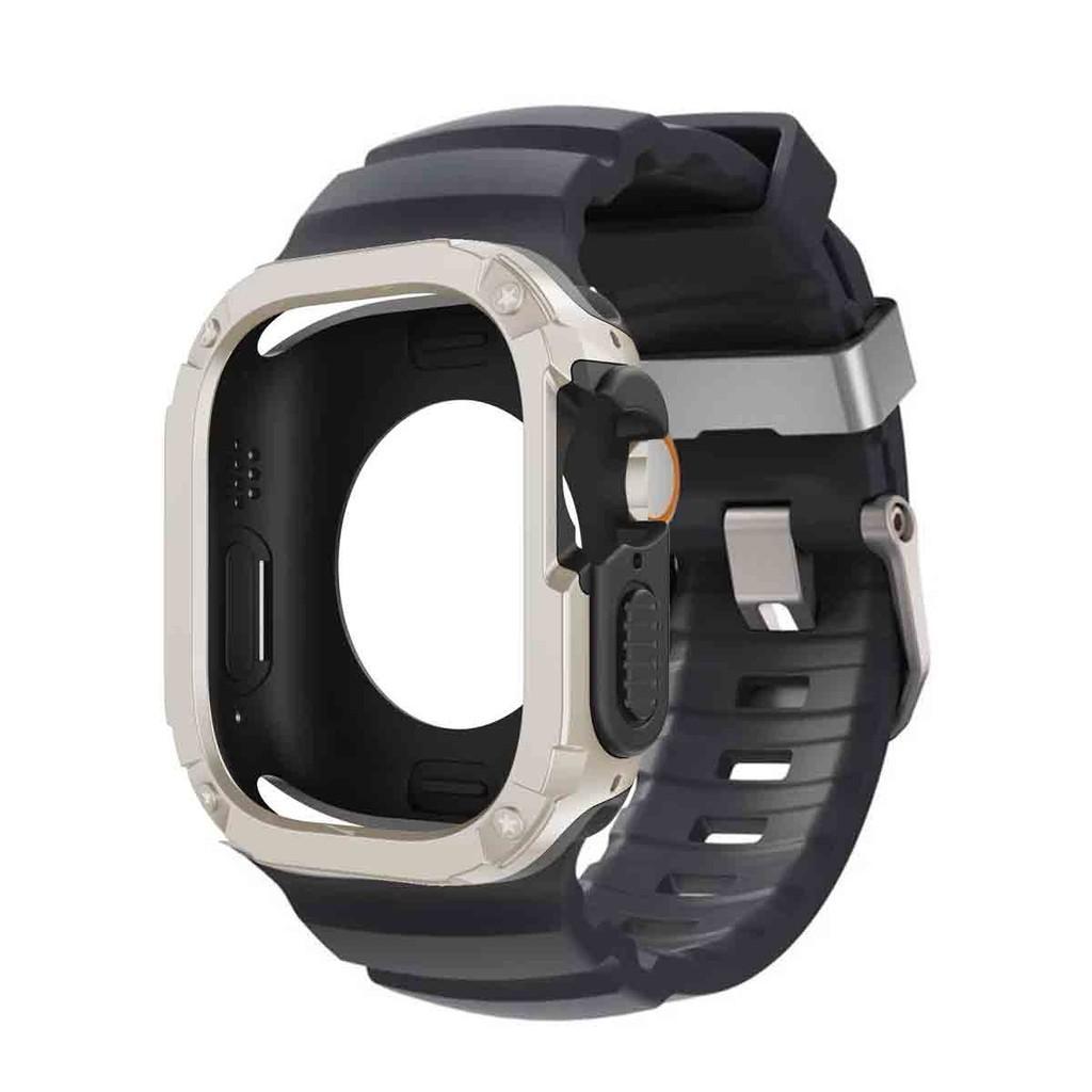 Silicone Strap+TPU PC Case For Apple Watch Ultra 3 2 1 49mm for iWatch Series 11 10 46mm band for Iwatch 9 8 7 6 5 4 45mm 44mm