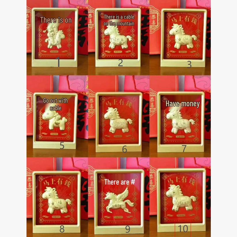 

Украшение в виде лошади с золотой инкрустацией: Креативное настольное украшение и уникальный подарок на дни рождения друзей