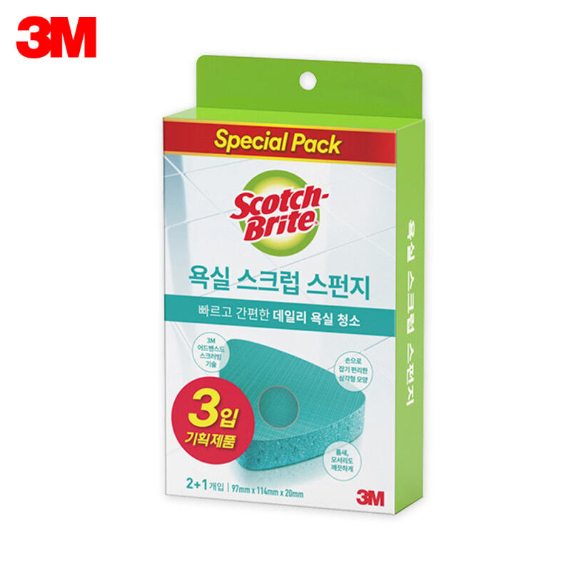 3M Bathroom Scrub Sponge 83603 (3 Pack)