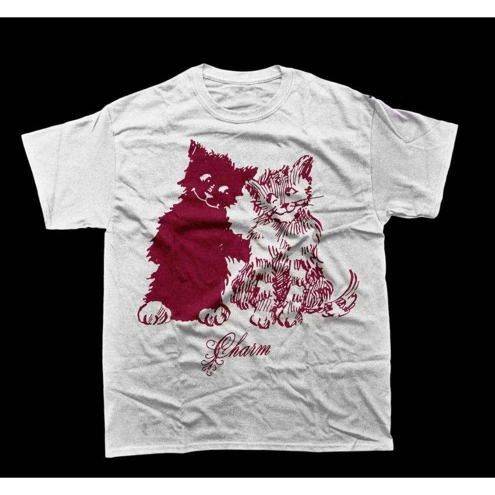 

Clairo Charm Short Sleeve Gift Fans White Shirt BB437 Tshirts for Women Aesthetic Clothes Y2k Top S