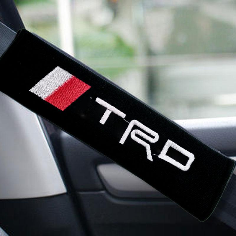 New Car Safety Belt Shoulder Cover Seat Belt Pads Accessories for Toyota Trd Corolla Avensis Yaris Rav4 Hilux Auris Camry Prius