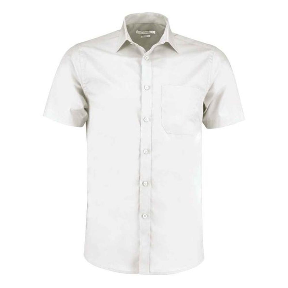 Kustom Kit Mens Poplin Tailored Short-Sleeved Shirt