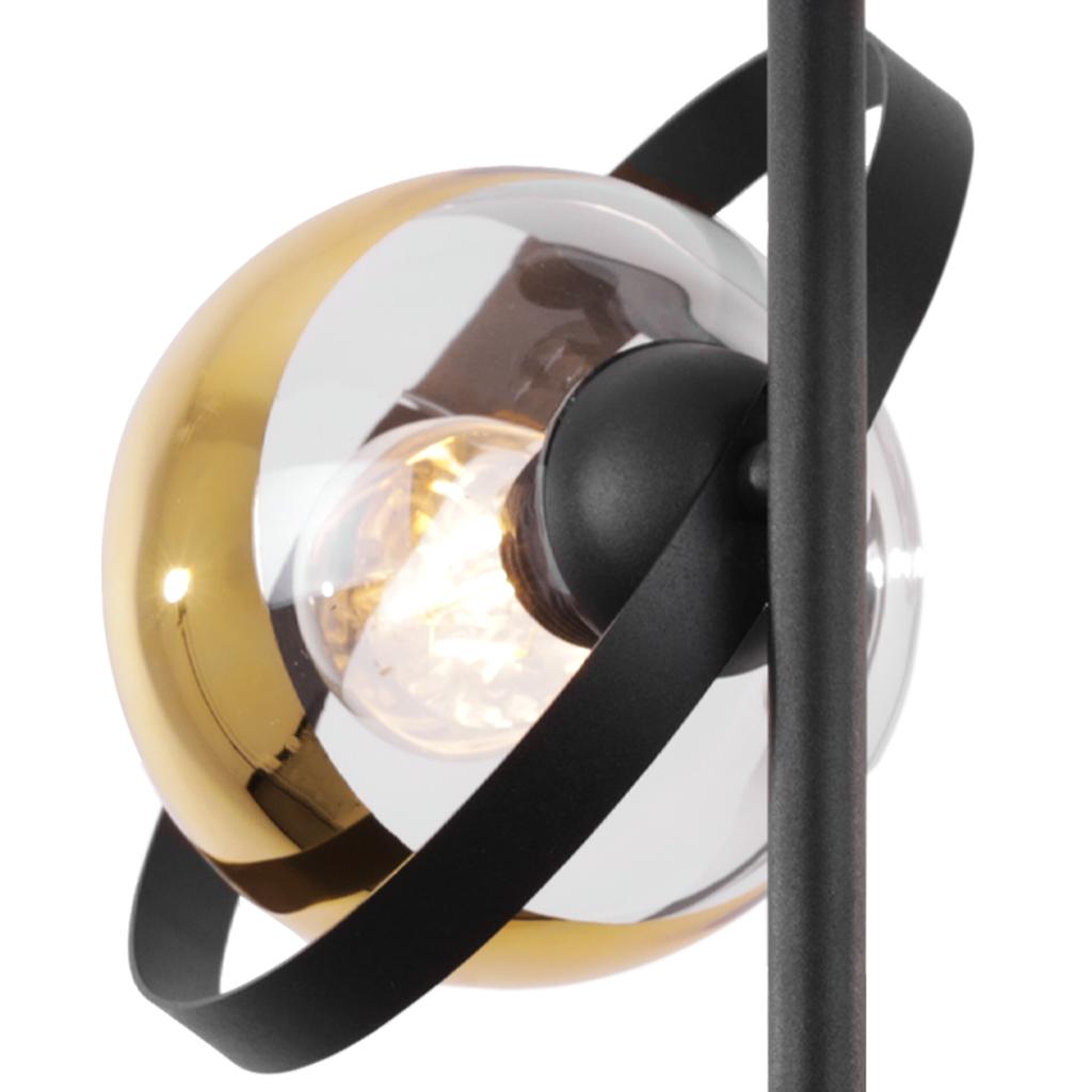 Ronda Deckenleuchte Schwarz 2-flammig Goldene Lampe E27