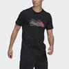 Adidas X Disney Collaboration T Shirts Men's Black Crew Neck Moderate Straight Fit GL3204