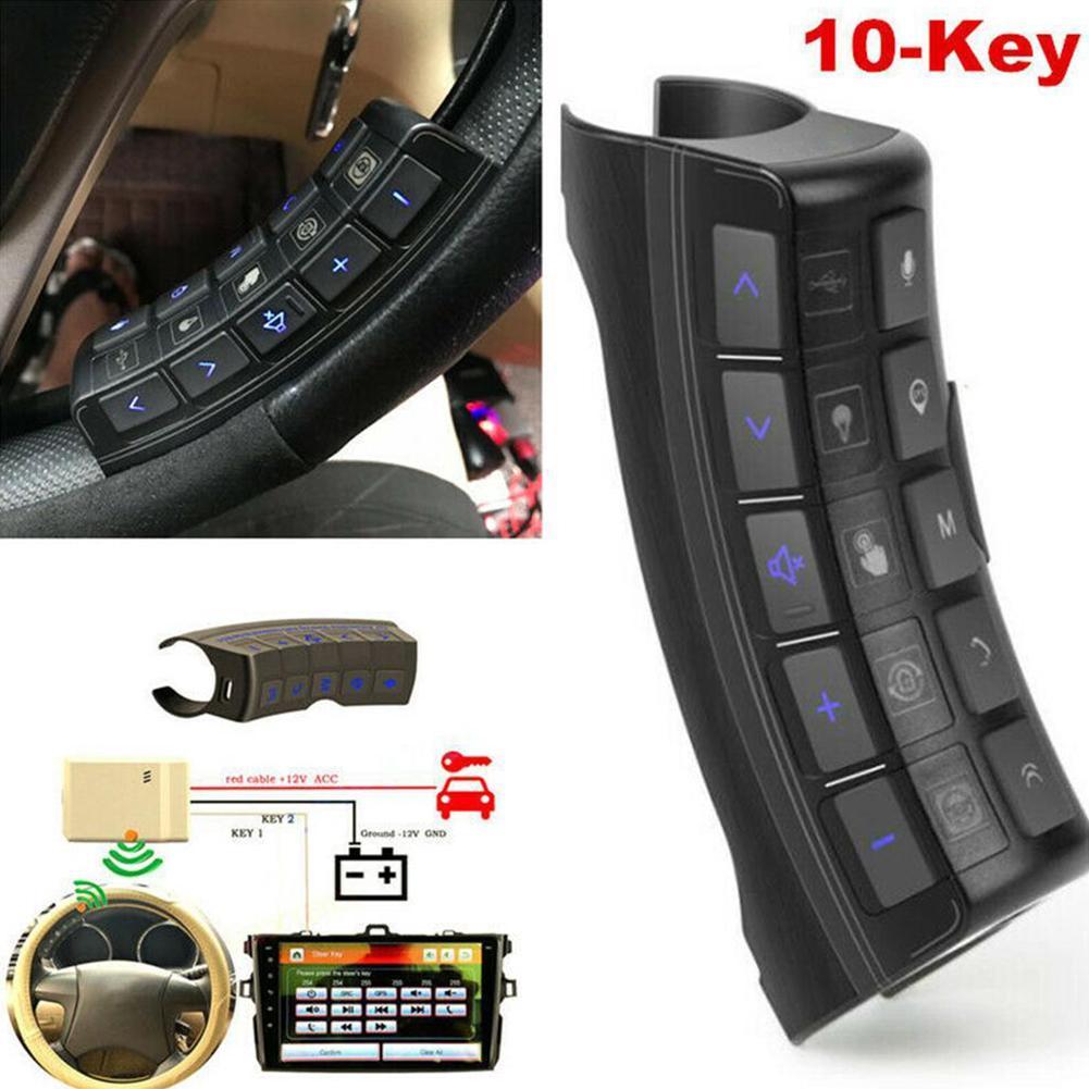 Buy Universal Car Steering Wheel Button Bluetooth Remote Receiver
