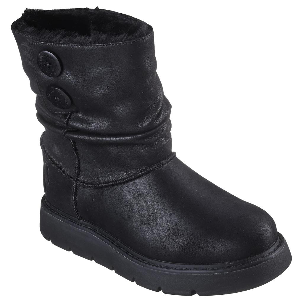 Skechers Keepsakes Lite - Stivali Corti Caldi Semplici Antiscivolo Moda Bassa Congelante Donna Stivali Nero 167889-BBK