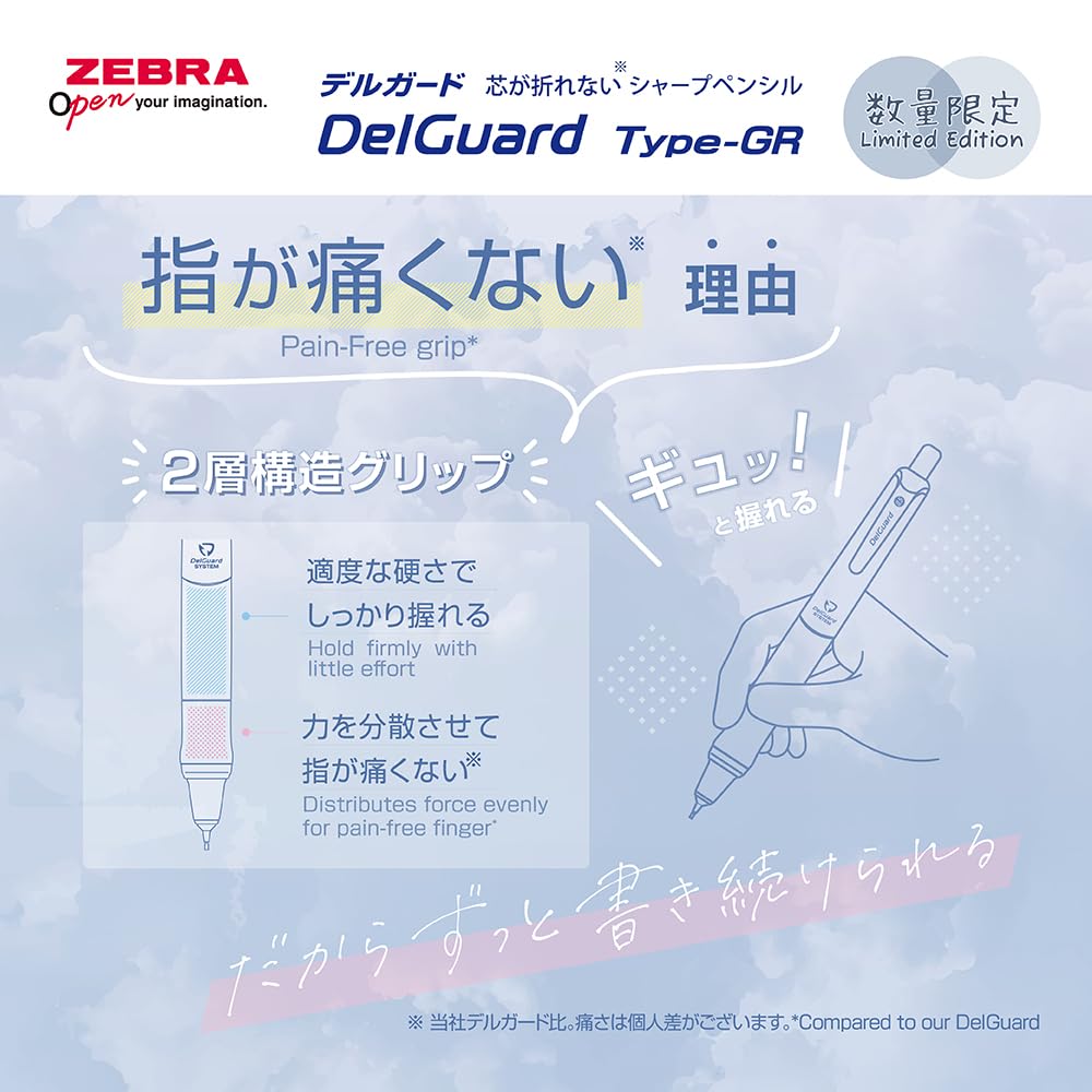 Zebra DelGuard GR Mechanical Limited Edition Relaxation Starry Navy Pencil, 0.5mm, Color, (P-MA93-RE-STNV)