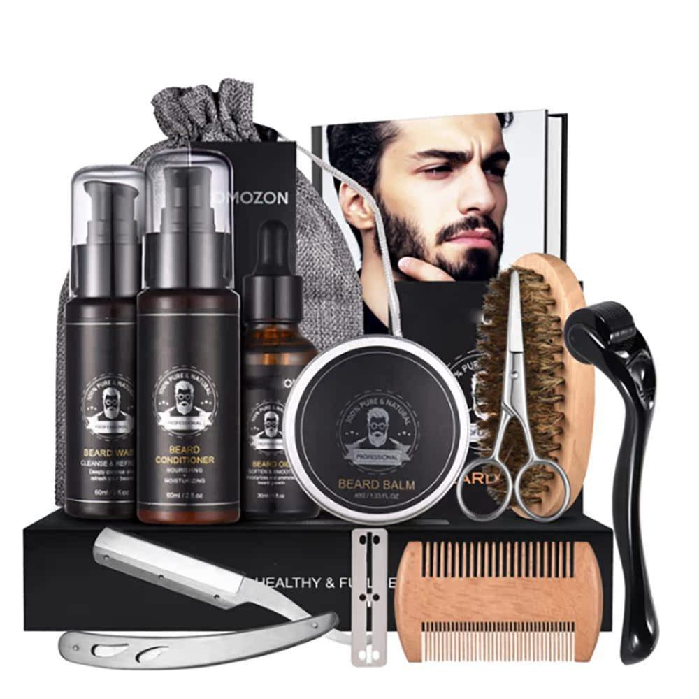 Beard Growth Kit with Roller & Growth Oil
